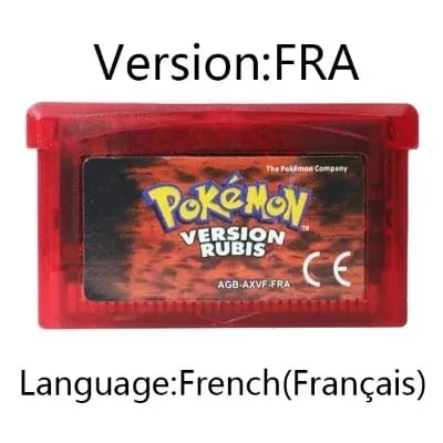GBA Video Game Cartridge Console Card Pokemon Emerald Ruby FireRed LeafGreen Sapphire Multi-language for GBA/NDS