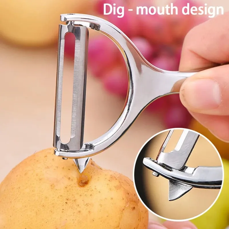 Aço inoxidável frutas vegetais ferramentas descascador de legumes descascador de batata acessórios de cozinha alça antiderrapante sggj001