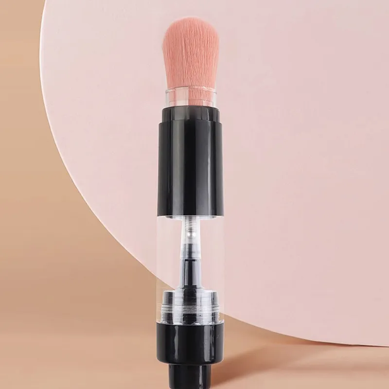 Multi-funcional push-on spray pó escova recarregável escova de pó cosméticos pincéis de pó fundação blush escova ferramentas de maquiagem — image 3