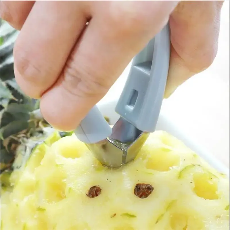 Removedor de folhas de tomate em aço inoxidável, cortador de sementes de abacaxi, pinça para descascar frutas, máquina de cozinha, fatiador, aparelho — image 4