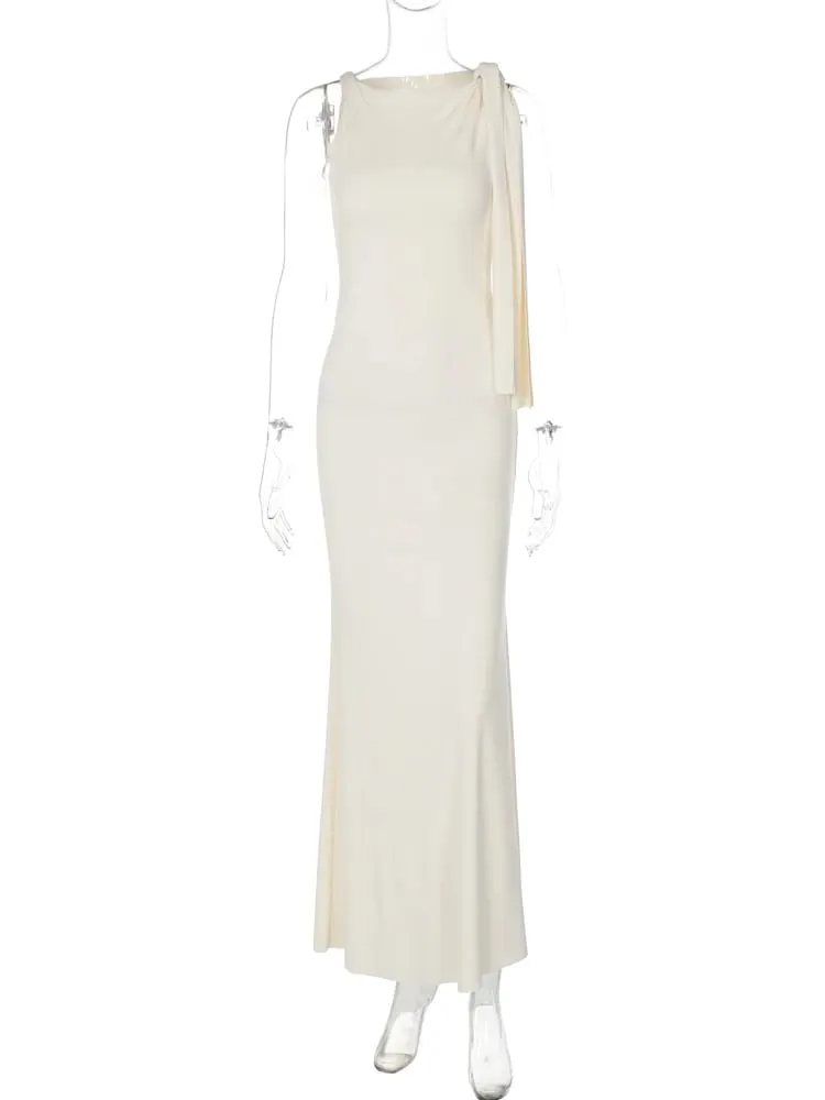 Hugcitar moda sólida o pescoço sem mangas retalhos sexy bodycon maxi vestido de baile verão roupas femininas festa festival clube y2k