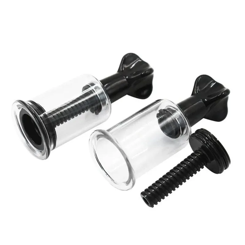 2pcs BDSM Adult Nipple Suction Cup Breast Clitoris Sucker Erotic Nipple Clamp Pump Adult Game Breast-fed Sex Toys for Women Men