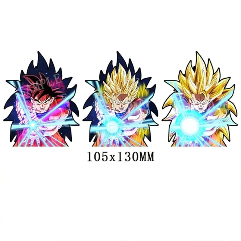 Anime 3D Lenticular Adesivo Goku Vegeta Decalques à prova d'água para carro, geladeira, skate, etc. — image 25