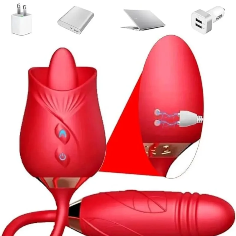 Vibrador de sucção de rosa poderoso com estimulador de clitóris de impulso massageador de ponto G 10 modos brinquedo sexual recarregável para mulheres