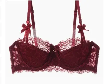 Rabbit Ear AB Cup Pure Desire Girl Bra Set | Pull-up Bra with Bow | Breathable French lace Bra | Anti-slip Cup Date Night