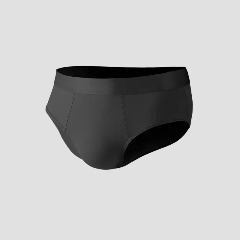 3 peças de gelo masculino - roupa íntima de seda. Estilo fino para o verão, com cuecas em U convexas. Shorts respiráveis ​​de cor sólida