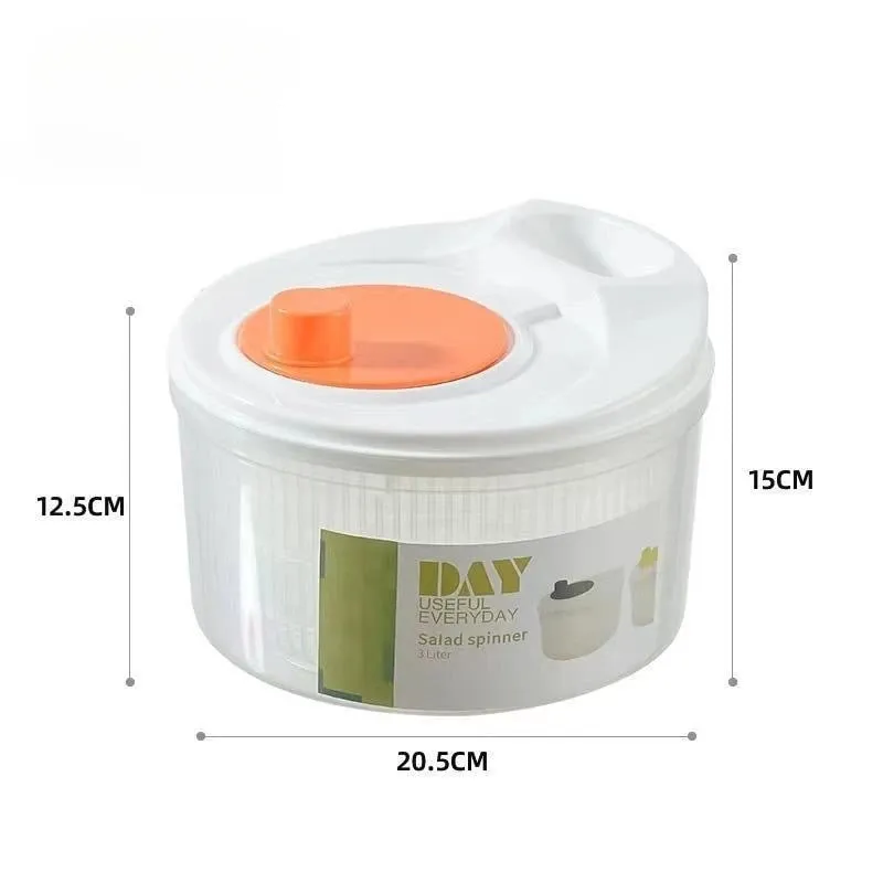 Desidratador de vegetais manual doméstico multifuncional - girador de salada com cesta de drenagem de alface e frutas | Utensílios de cozinha para casa