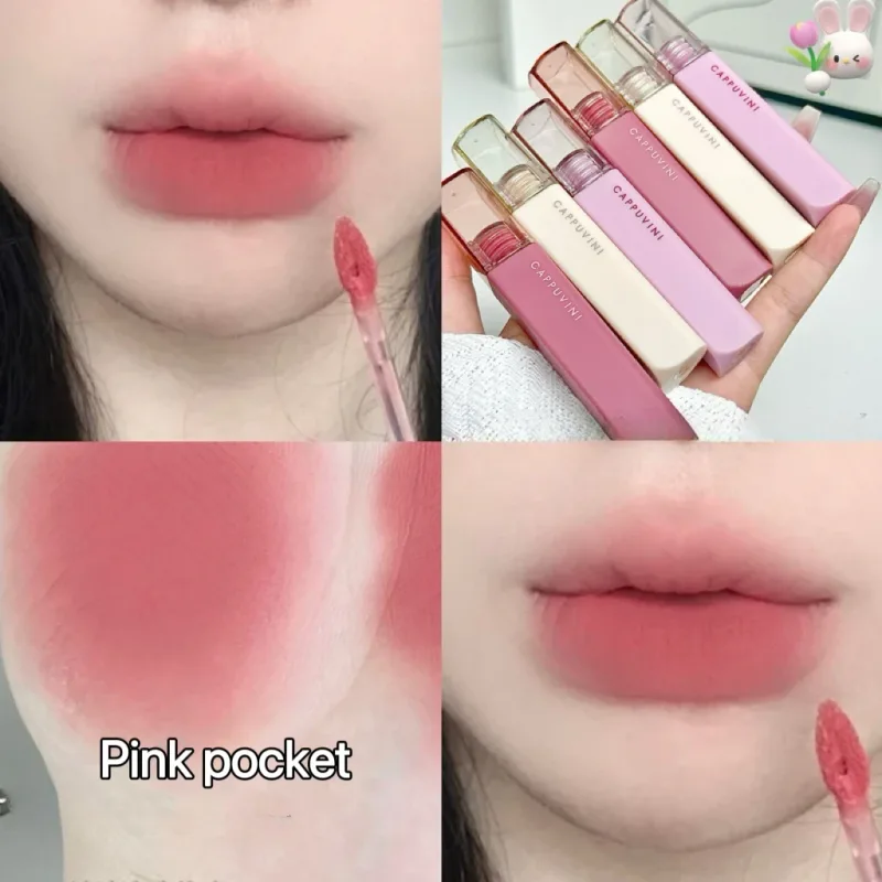 Cappuvini batom líquido fosco de baixa saturação, cinza, rosa, à prova d'água, antiaderente, sem desbotamento, tonalidade labial, cosméticos de maquiagem coreana