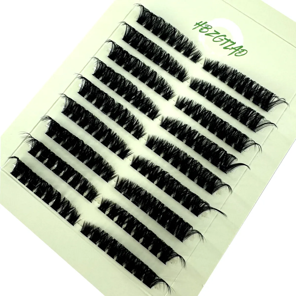 Linha de extensão de cílios encaracolados fofos de 9 fileiras 60D/80D esquerda/direita linha de extensão de cílios de olho de gato pode ser reutilizada