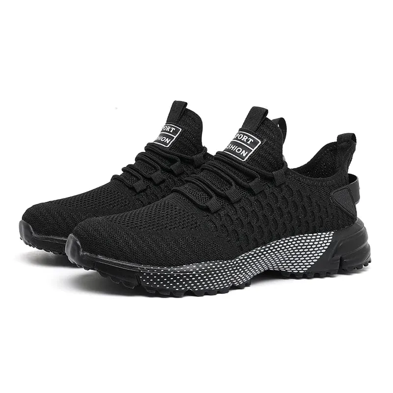 Men's Mesh Shoes Unique Grid Trend Design Breathable Comfortable Running Shoes Summer New Track Field Basketball Sports Shoes