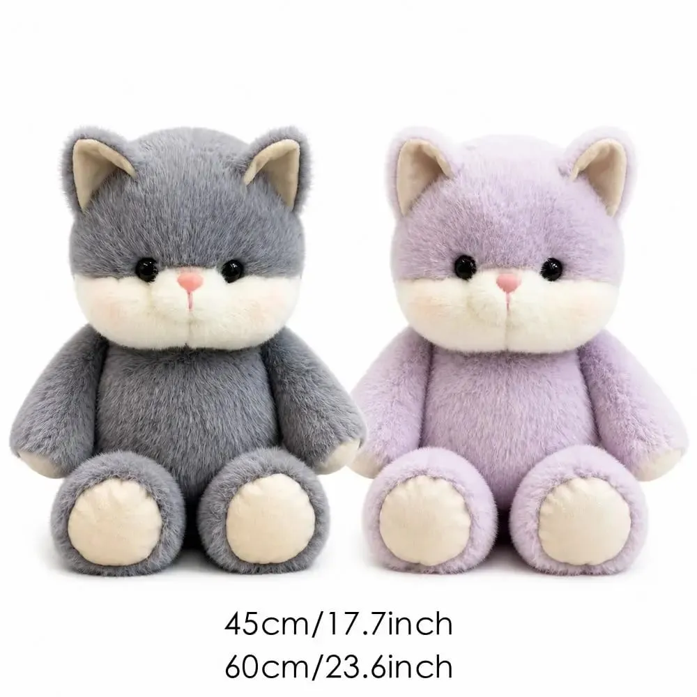 Presente criativo macio gato pelúcia animal travesseiro suporte emocional 17.7 polegada brinquedo de pelúcia gato padrão bonito animais de pelúcia pelúcia