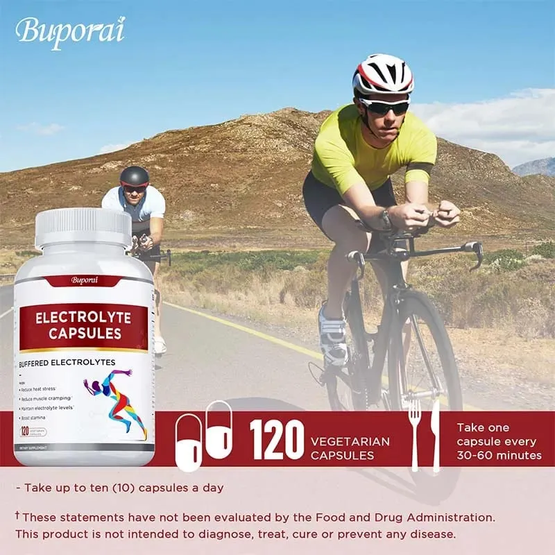 Electrolyte Capsules - Contains Vitamin D Promotes Electrolyte Balance Improves Cognitive Function Relieves Fatigue Non-GMO