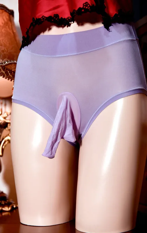 Homens sheer ver através brilhante g-string sissy u convexo bolsa tanga respirável roupa interior bainha cuecas unisex alta elástica mais sexy