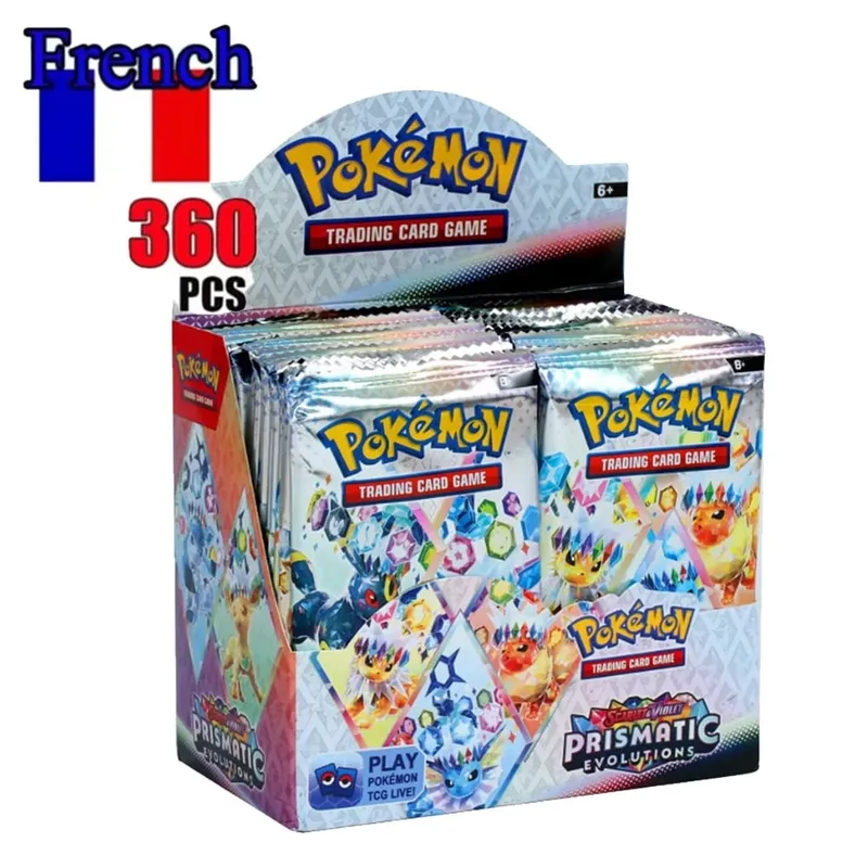 ** 360 unidades EnglishPokémonCards SunMoon Destinado PSrismatic Evolutions Scarlet Violet 151 PALDEAN Booster Battle Transaction Card