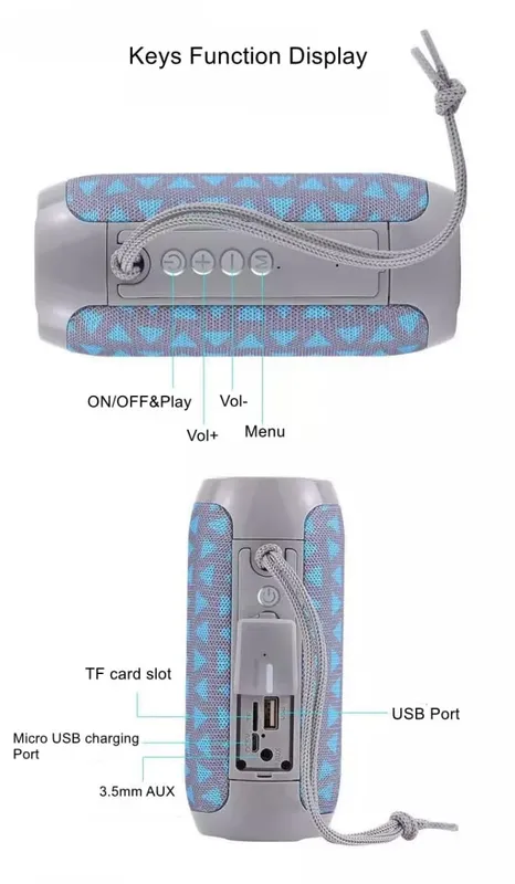 Tg117 alto-falante bluetooth ao ar livre portátil sem fio coluna dupla barra de som baixo subwoofer leitor música alto-falante rádio fm