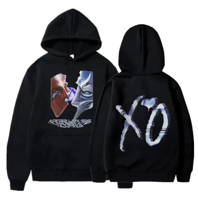 Retro The Weeknd Graphic Hoodie After Hours Til Dawn Oversized Sweatshirt Men's Women's Hip Hop Rock Hoodies Harajuku Streetwear