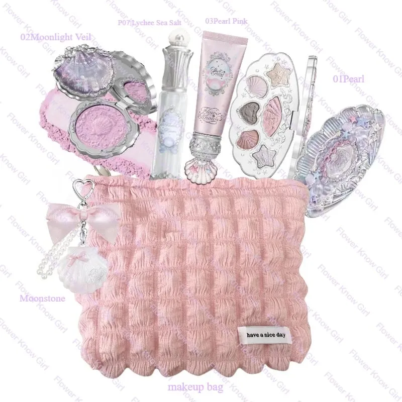Flower Knows Shell's Jewel Collection Makeup Kit Full Professional Face Palette Blush Eyeshadow Lip Cream Highlighter Balm Sets