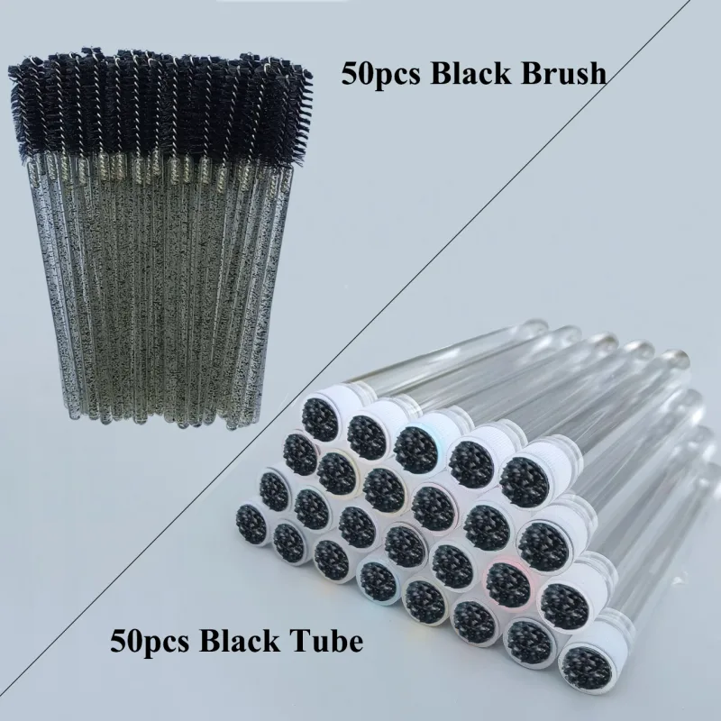 50/100 Viên Có Thể Tái Sử Dụng Lông Mi Bàn Chải Ống Cho Cây Nối Mi Dùng Một Lần Mascara Hoa Dây Chải Lông Mày Applicator Lông Mi Bàn Chải