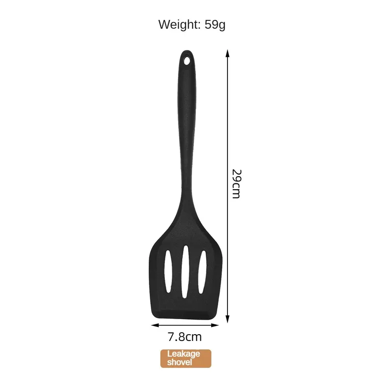 1/10PCS Food-Grade Silicone Kitchen Tools Set Heat-Resistant Slotted Spoon for Non-Stick Cookware & Hot Pot Multi-Use Strainer