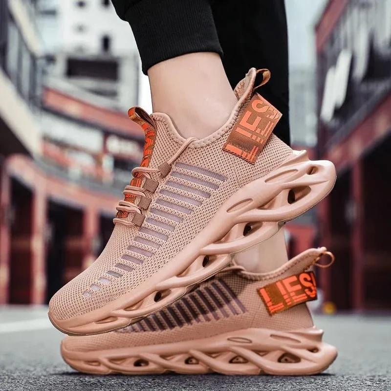 Sapatos masculinos confortáveis ​​tênis casuais plataforma respirável tênis de corrida homem malha tenis esporte sapatos waling tenis masculino