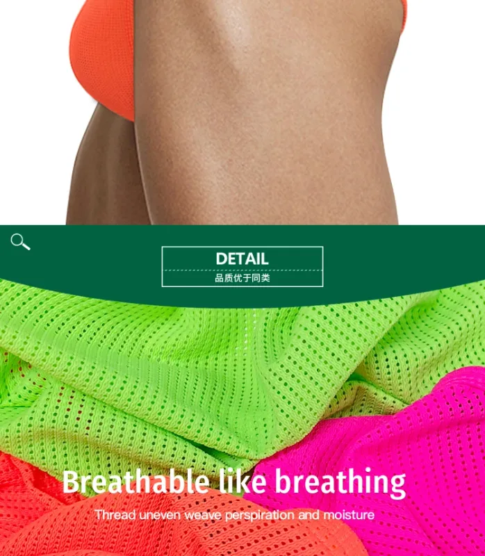 Cuecas masculinas de mistura de nylon, cuecas respiráveis ​​com letras de chifre em relevo, cintura elástica larga, cor fluorescente, roupa íntima sexy
