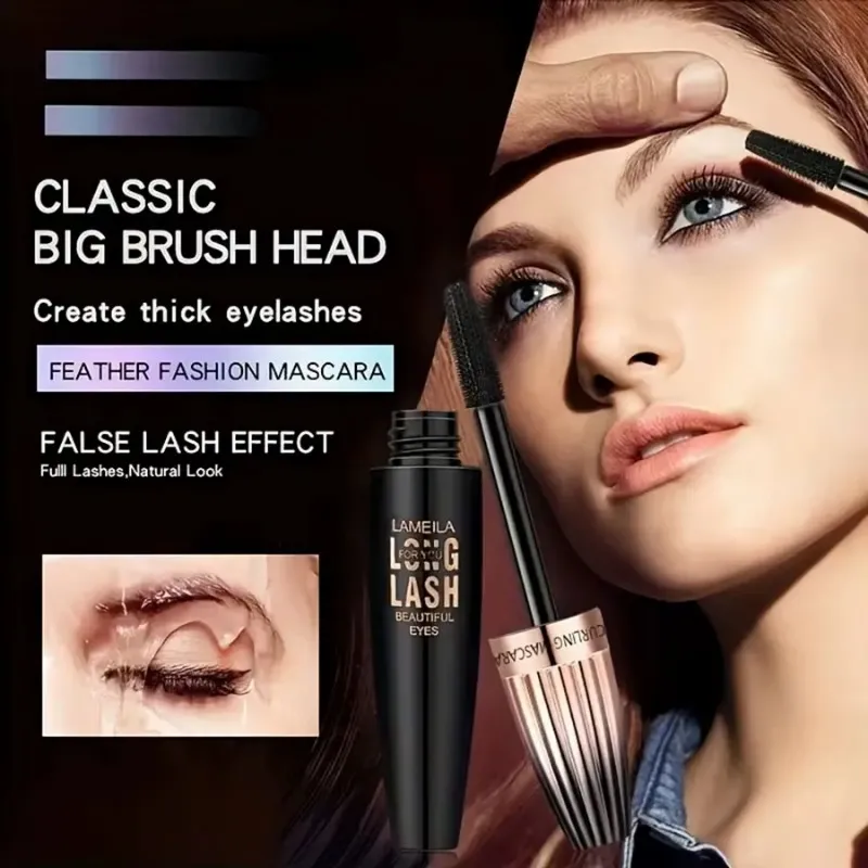 Rímel 4d à prova d'água, espesso, longo, à prova de manchas, criptografado, de longa duração, ondulação, grandes ferramentas de maquiagem para os olhos