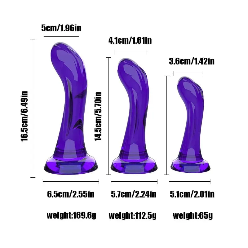 Curved Realistic Dildo with Strong Suction Cup Soft Flexible G-Spot Sex Toy for Women Men Black Purple Clear Lifelike Dillo