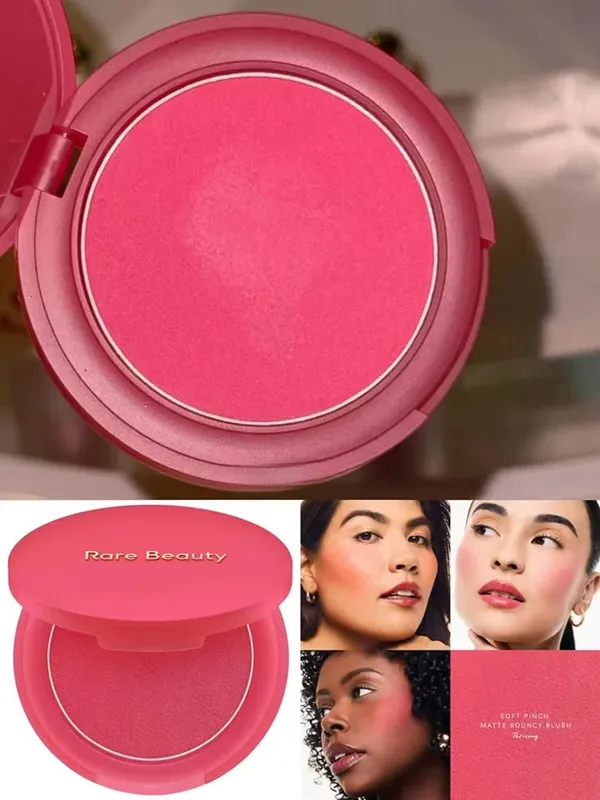 Creme de beleza raro blush fofo purê de batata textura aplicação suave cria brilho natural fresco nas bochechas
