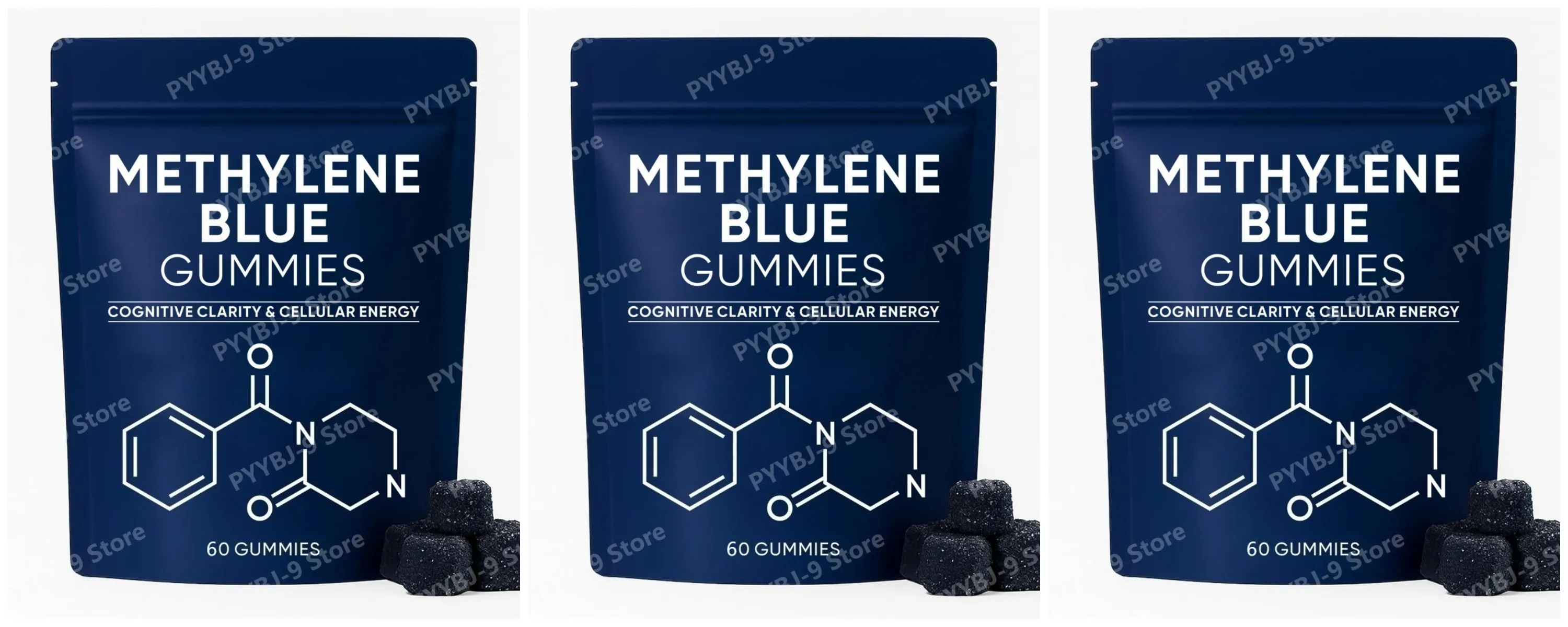 Methylene Blue Gummies with PQQ NAC Vitamin B2 & B3 Supports Cognitive Clarity & Cellular Energy Brain Nutrient for Adults 30Ct — image 8