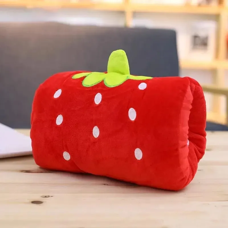 Almofada criativa de pelúcia para aquecimento das mãos, presente de pelúcia, urso rosa, travesseiro de pelúcia para crianças, luvas de aquecimento para adultos, desenho animado, travesseiro de cochilo