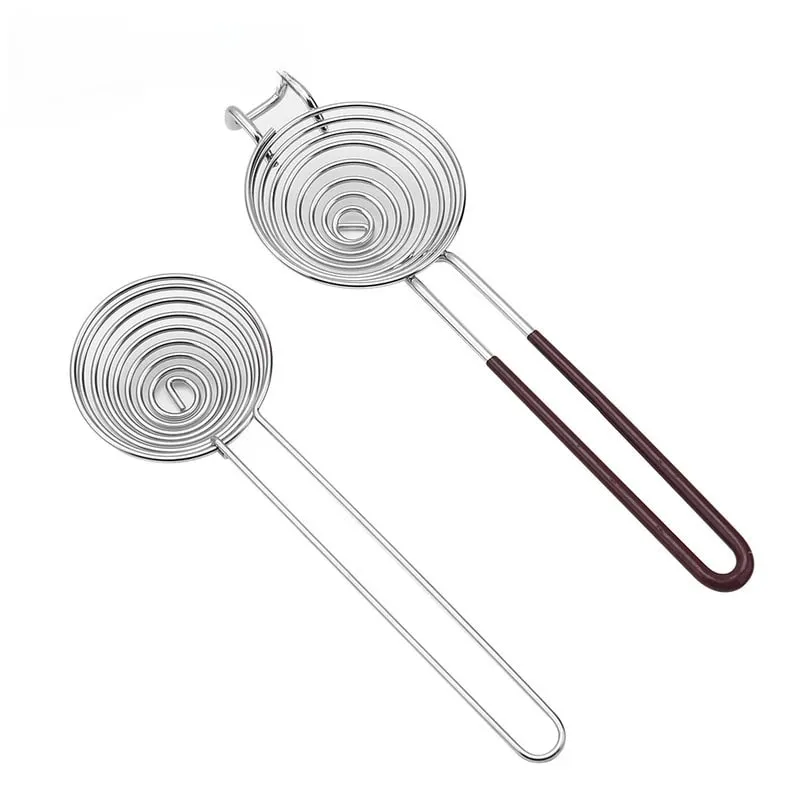 1pc de aço inoxidável separador branco ovo criativo alça estendida proteína ovo branco gema separador panela quente pesca