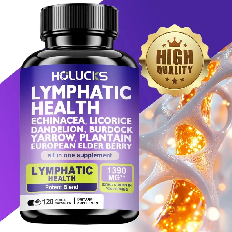 Cápsulas linfáticas 1300 mg, suplemento de suporte, ajuda ao equilíbrio hormonal lipedema, desintoxicação natural para pele clara e vitalidade