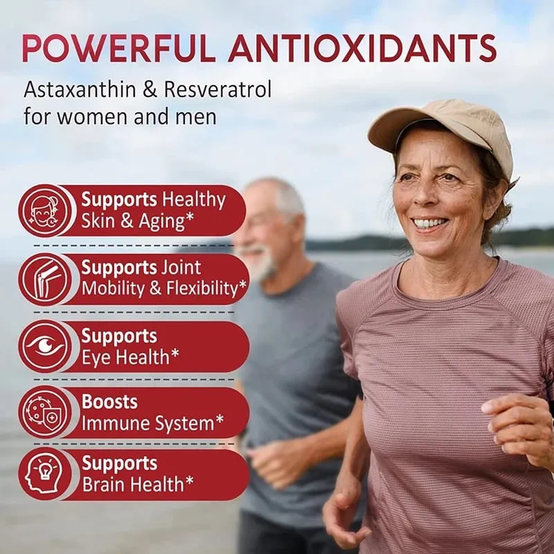 Cápsulas de astaxantina com extrato de algas e antioxidantes apoiam a saúde ocular, conforto articular e equilíbrio imunológico