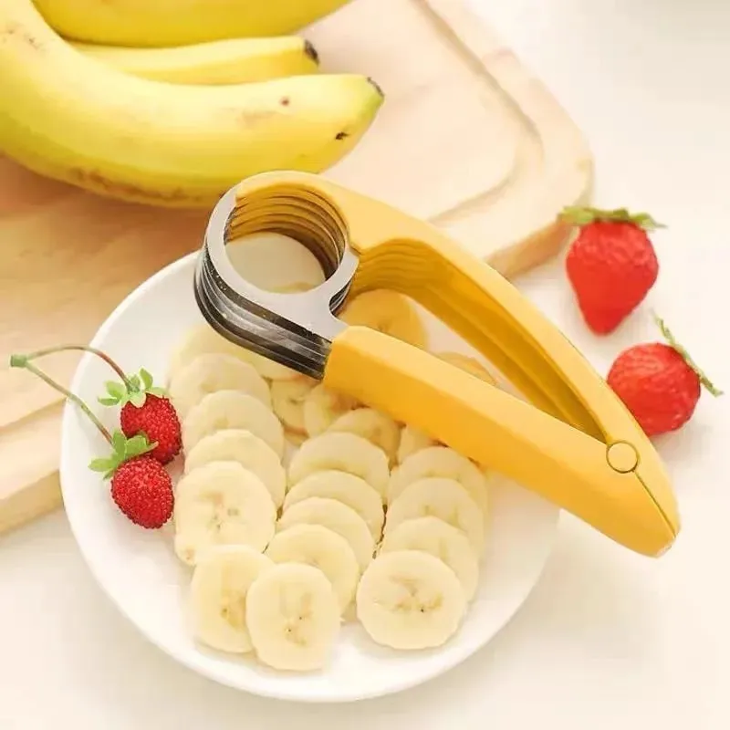Fatiador de banana presunto fruta ultrafino manual criativo multifuncional cortador de melão artefato de cozinha ferramenta especial