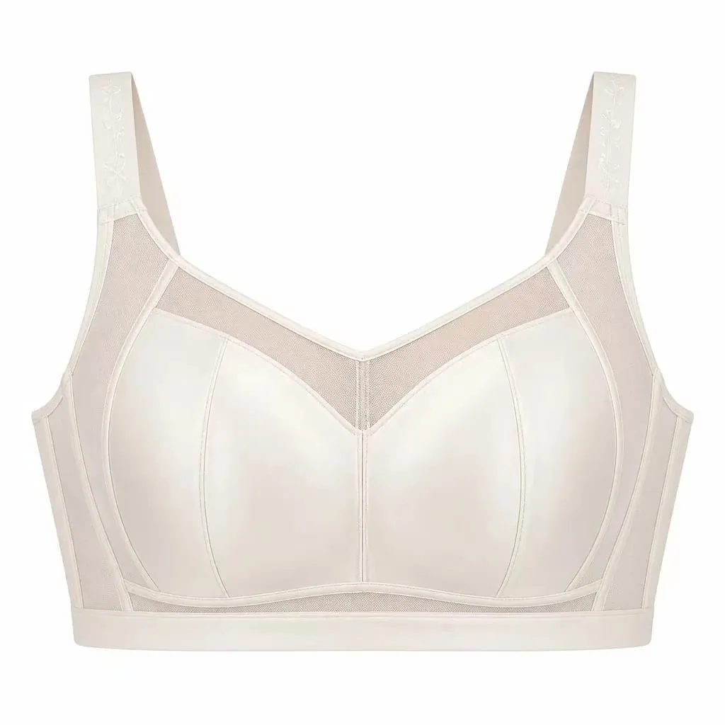 Sutiã minimizador feminino plus size, ultrafino, cobertura total, suporte lateral reunido, sutiã anti-flacidez para busto grande