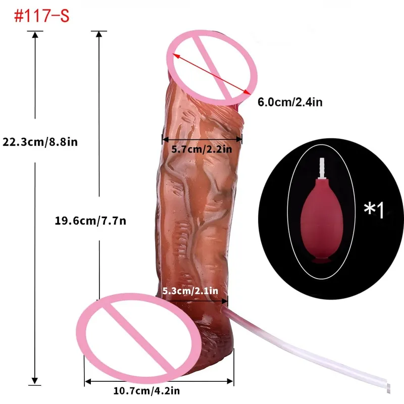 Pênis realista de silicone, ejaculação, grande vibrador realista com ventosa, toque de pele, brinquedos sexuais anais para mulheres