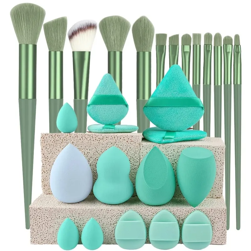 Pincéis de maquiagem 8-29pcs kit de maquiagem profissional feminino cosméticos pincel de pó macio sombra fundação conjunto completo ferramenta de beleza de viagem