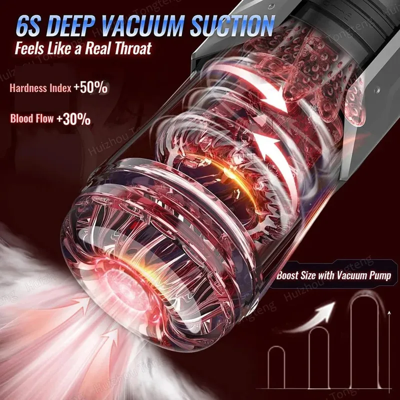 Copo masturbador masculino automático 7 sucção rotativa lambendo assim app led modos bolso buceta Stroker Boquete brinquedos sexuais para homem