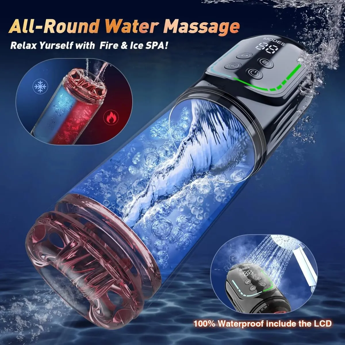 Masculino masturbador automático copo pênis bomba 7 impulso rotativo vibratório sucção lambendo modos buceta boquete brinquedos sexuais para homem