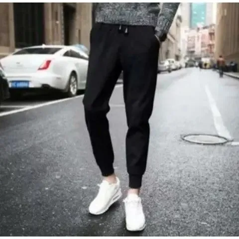 Calças brancas masculinas de alta qualidade simples verão na moda roupas de negócios masculinas algodão jeans de pés pequenos calças de roupas masculinas de ajuste fino — image 5