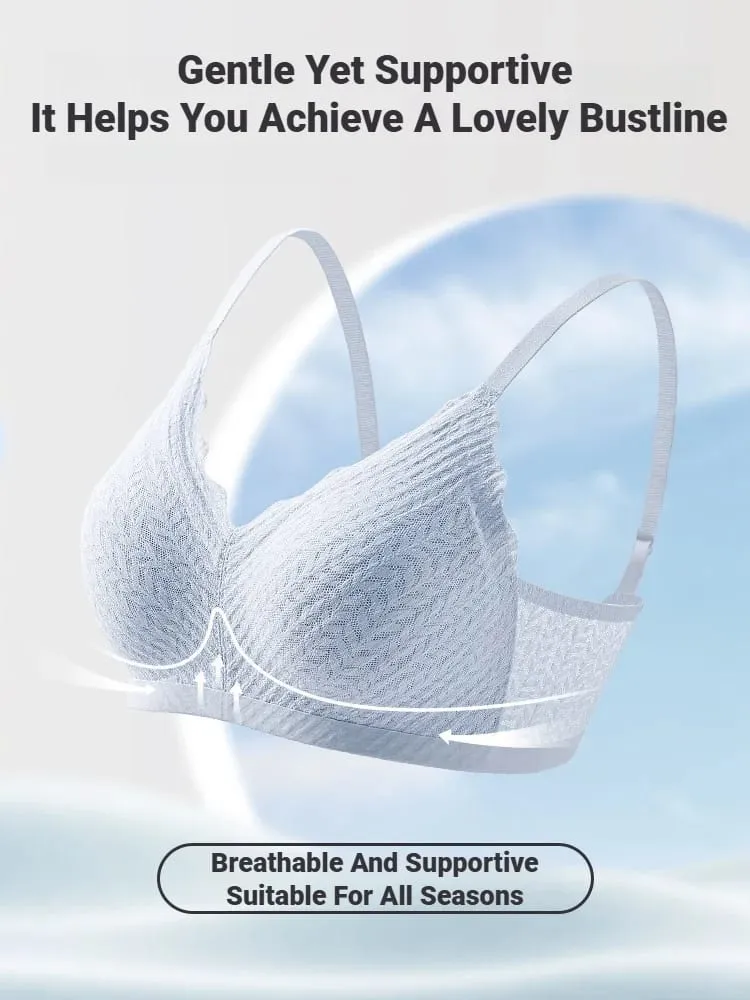 Sutiã feminino renda sem costura sem fio, seção fina, alça espaguete, costas, antiderrapante, lingerie reunida para peito pequeno