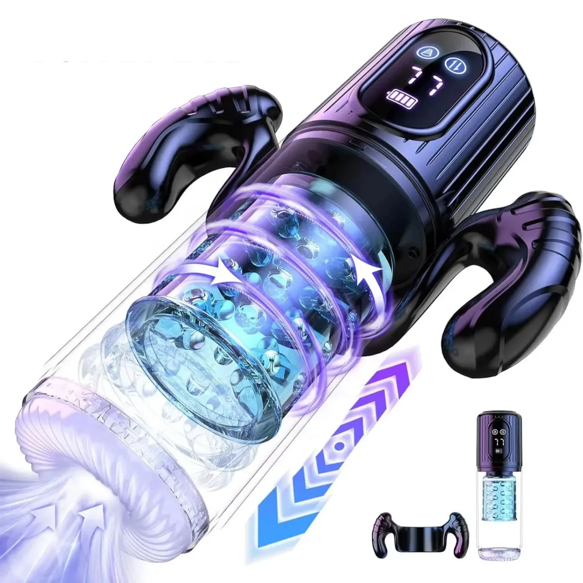 Pistão rotativo de alta velocidade, impulso automático, masturbador, vagina telescópica, boquete, masturbação, brinquedos sexuais para homens 18 — image 1