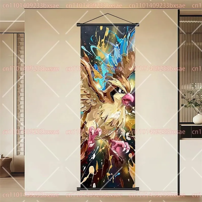 Pokémon anime hd rolagem pintura eevee pikachu suicune charizard mewtwo fundo arte da parede decoração cartaz presente das crianças