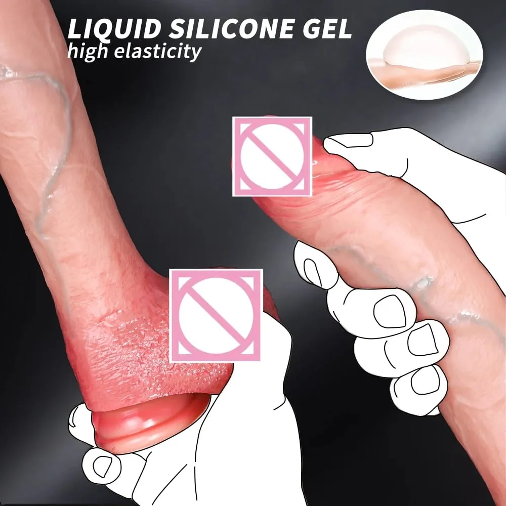 Ventosa de silicone realista vibrador telescópico impulso vibrador aquecimento remoto strapon brinquedos sexuais adultos para casais femininos