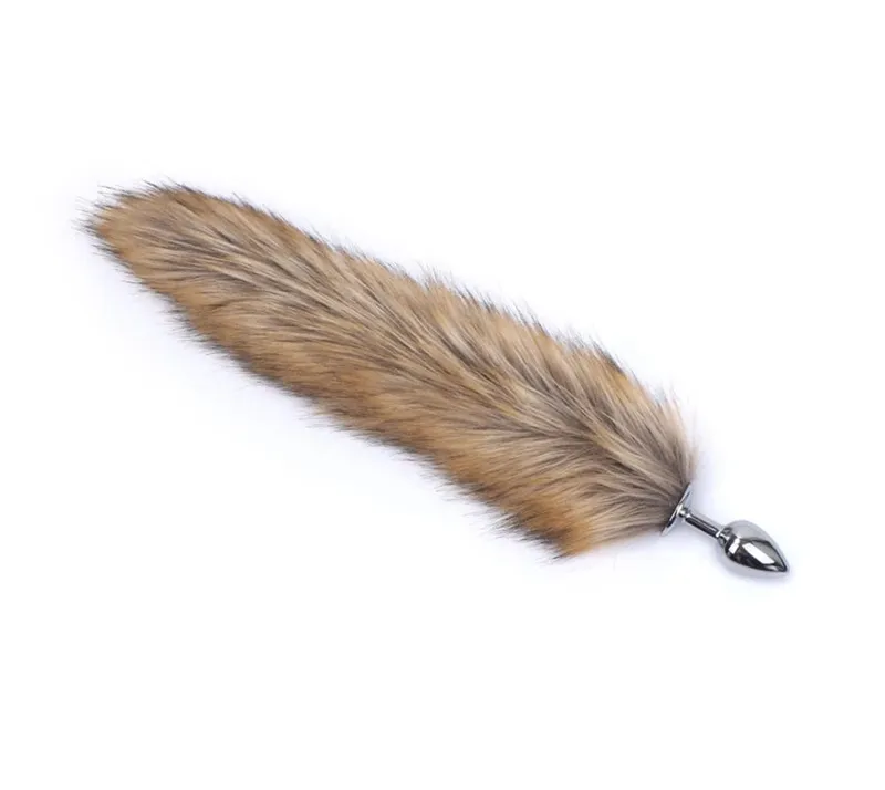 Rabo de coelho de pelúcia cauda de raposa anal plug metal butt plug massageador de próstata bdsm cosplay brinquedo sexual erótico para mulheres adultos brinquedo sexual presente
