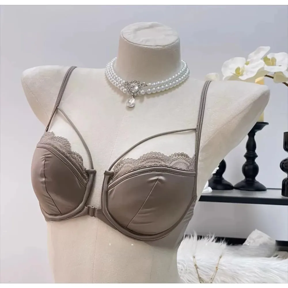 Front Close Smooth Bra Half Cup Pushup Minimizer Soft Wire Side Support Breathable Summer French Lingerie Бюстгальтер Женский