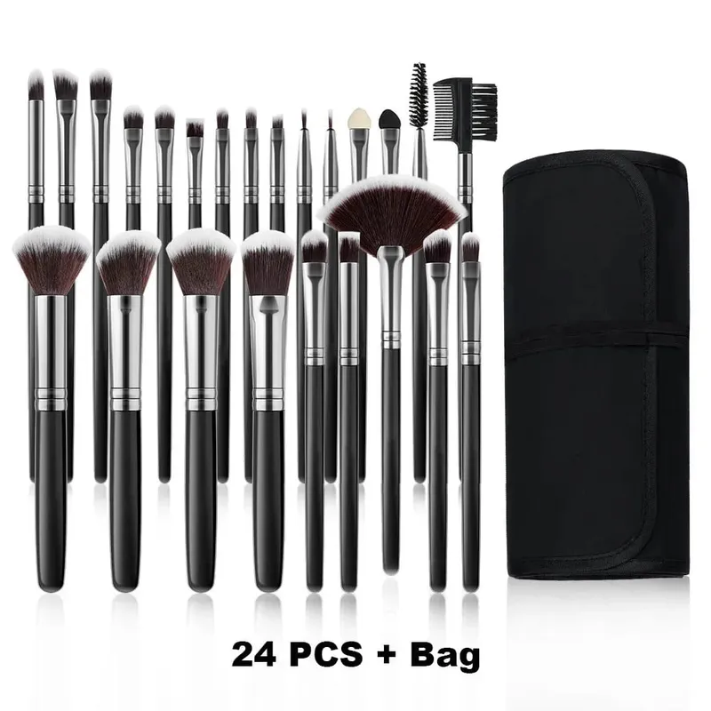 Conjunto de pincéis de maquiagem, 10/32 peças, pó macio, base, contorno, blush, corretivo, sombra, iluminador, ferramenta de beleza