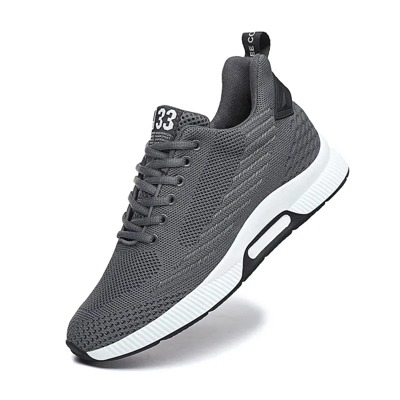 Tênis masculino palmilhas de aumento de altura 6cm sapatos de elevador robusto salto mais alto plus size 37-46 — image 9