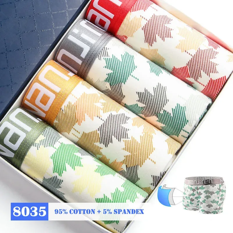 4Pcs/lot Men's Underwear Sexy Boxer Shorts Cotton Panties Man Solid Underpants Male Soft U Convex Lingerie Plus Size L-6XL — image 39