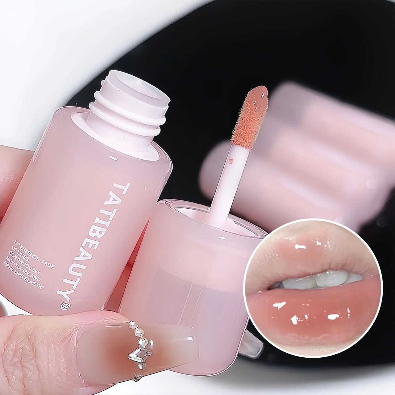 Espelho água brilho labial cristal geléia batom hidratante plumping hidratante colorido lábio matiz lábios cuidados maquiagem beleza